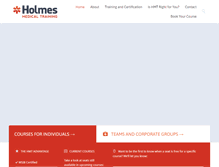 Tablet Screenshot of holmesmedicaltraining.com